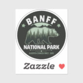 Sticker Banff National Park Wildlife – Rustic Bear (Feuille)