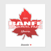 Sticker Banff NP (feuille d'érable) (Feuille)