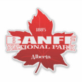 Sticker Banff NP (feuille d'érable) (Devant)