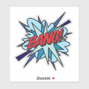 Sticker BANG Amusant Rétro Bande Dessinée Pop Art