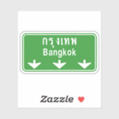 Sticker Bangkok, Attention ! SITE DE TRA⚠ ⚠ Thaïlande (Feuille)