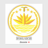 Sticker Bangladesh Emblem national Patriotique (Feuille)