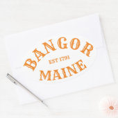 Sticker Bangor, Maine Oval (Enveloppe)