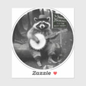 Sticker Banjo Raccoon (Feuille)