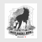 Sticker Bannière MEILLEUR HUSKY MOM (Feuille)