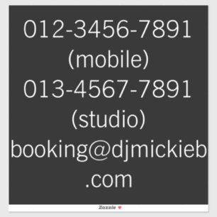 Sticker Bannière promotionnelle DJ business camoufler auto