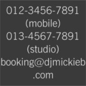 Sticker Bannière promotionnelle DJ business camoufler auto (Devant)