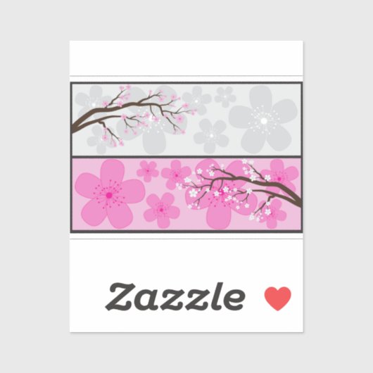 Sticker Bannières de fleurs de cerisier (Feuille)