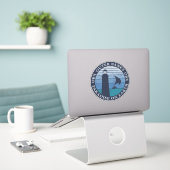 Sticker Banques extérieures OBX Blue Sky Navy Pearl Blanc (Ordinateur portable sur le bureau)