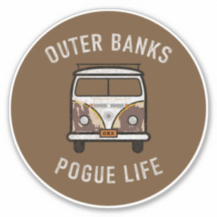Sticker Banques extérieures Van Pogue Life OBX Vintage (B