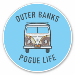 Sticker Banques extérieures Van Pogue Life OBX Vintage (Sk