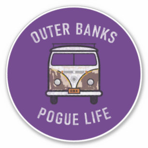 Sticker Banques extérieures Van Pogue Life OBX Vintage (v