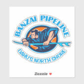 Sticker Banzai Pipeline (bleu) (Feuille)