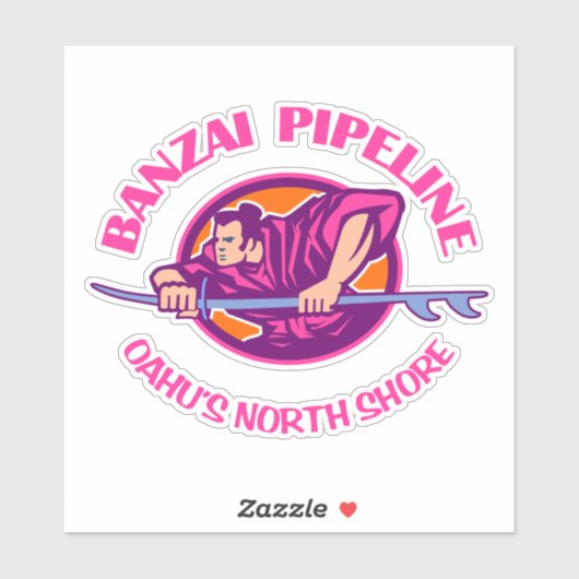 Sticker Banzai Pipeline (p) (Feuille)