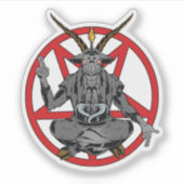 Sticker Baphomet roi de l'enfer (Devant)