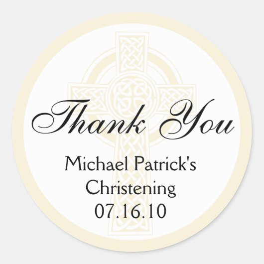 Sticker baptisant, douche ou première communion (Devant)