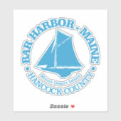 Sticker Bar Harbour (sloop) (Feuille)