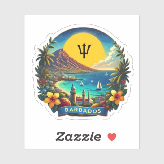 Sticker Barbade (Feuille)