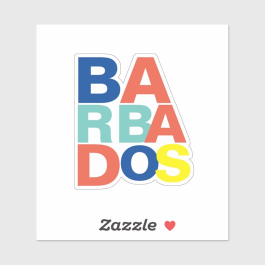 Sticker Barbade (Feuille)