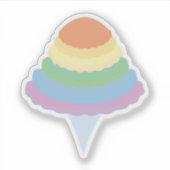 Sticker Barbe à papa arc-en-ciel (Devant)