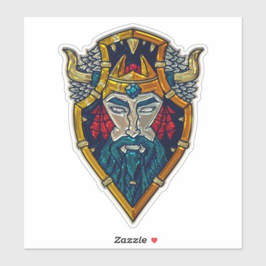 Sticker Barbe bleue vif look métallique (Feuille)