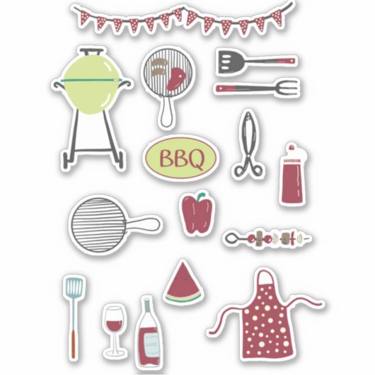 Sticker Barbecue barbecue Cuisson (Devant)