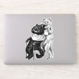 Sticker Barbier chats artisanat art animal