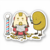 Sticker Barbier de pomme de terre (Devant)