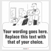 Sticker Barbier ou coiffeur pour hommes Promotionnels (Feuille)