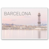Sticker Barcelona Skyline Sunset Catalogne Espagne (Devant)