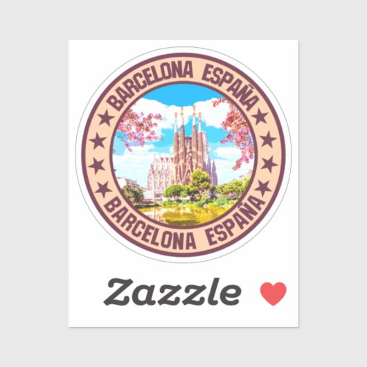 Sticker Barcelone (Feuille)