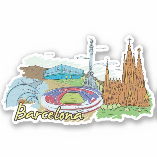 Sticker barcelone (Devant)