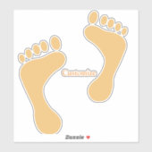 Sticker Barefoot Beach Bum Thunder_Cove (Feuille)