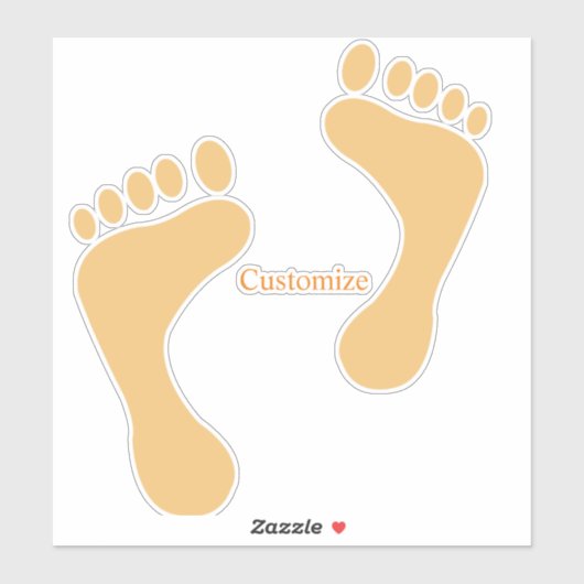 Sticker Barefoot Beach Bum Thunder_Cove (Feuille)