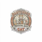 Sticker Barman Mocktail-Safe Chat Barman Mocktail-Saf (Devant)