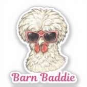 Sticker Barn Baddie Funny Glam Chicken in Pink Sunglasses (Recto)