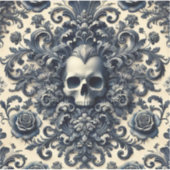 Sticker Baroque Punk - Gothique Coussin crâne (Devant)
