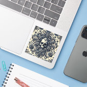 Sticker Baroque Punk - Gothique Coussin crâne (Ordinateur portable avec iPhone)