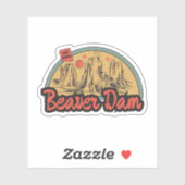 Sticker Barrage de castors, Arizona (Feuille)