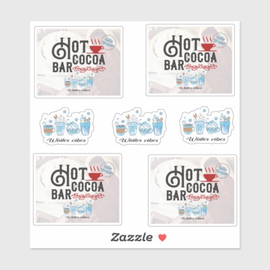 Sticker Barre de cacao chaud (Feuille)