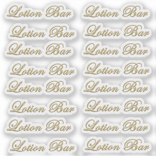 Sticker Barre de lotion en or métallique biseauté étanche (Devant)