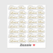 Sticker Barre de lotion en or métallique biseauté étanche (Feuille)