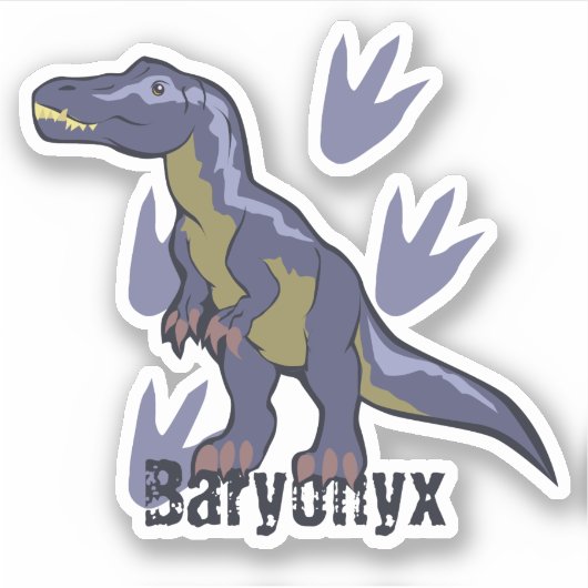 Sticker Baryonyx bleu (Devant)