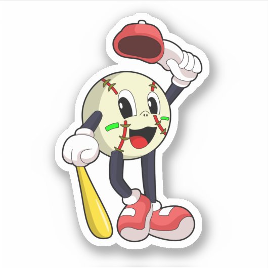 Sticker Base-ball avec base-ball (Devant)