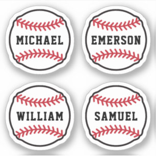 Sticker Baseball avec nom ou texte personnalisé, ensemble 