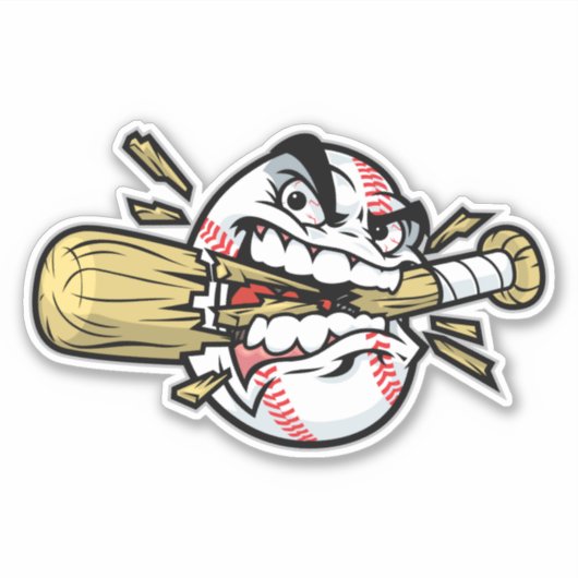 Sticker Baseball en colère (Devant)