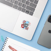 Sticker Baseball Game Day Retro Tis The Season Checkered (Ordinateur portable avec iPhone)