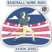 Sticker Baseball Home Run Aaron Juge (Devant)