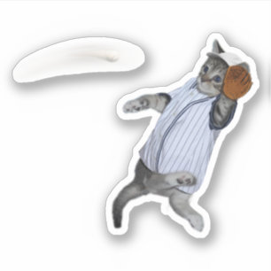 Sticker Baseball Kitten Wildcats