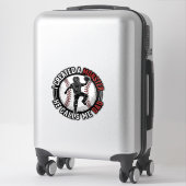 Sticker Baseball Papa Monstre Vintage Catcher Conception d (Sur valise)